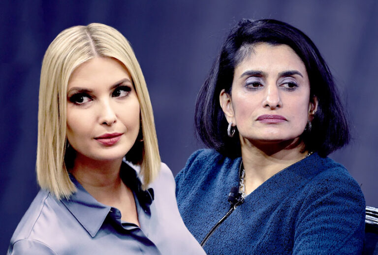 Administrator for the Centers of Medicare & Medicaid Services, Seema Verma, and Ivanka Trump (Steven Ferdman/Drew Angerer/Getty Images)