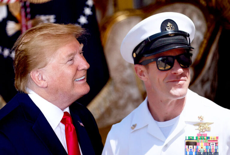 Donald Trump and Edward Gallagher (Getty Images/AP Photo/Salon)