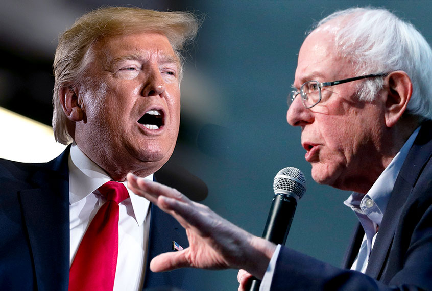 Donald Trump and Bernie Sanders (AP Photo/Salon)