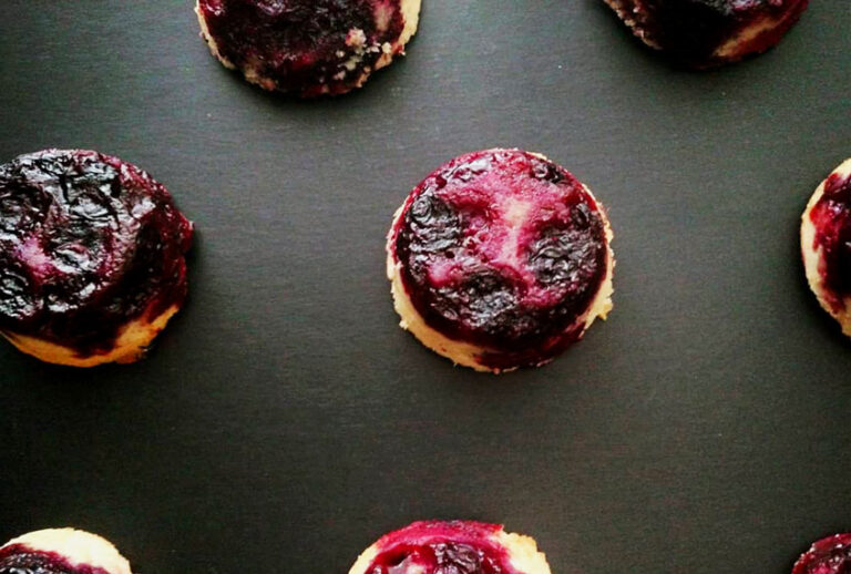 Miniature blueberry and lemon upside-down cakes Credit: (Ashlie Stevens)