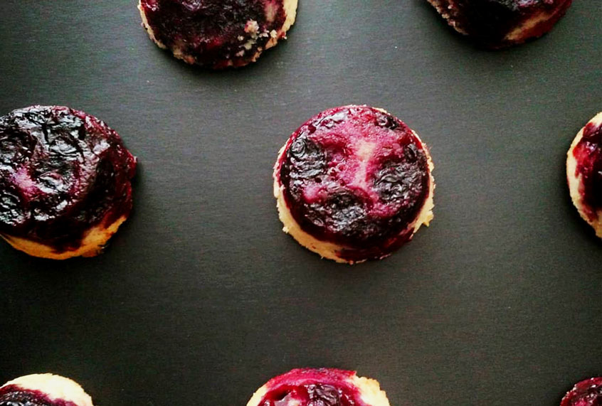 Miniature blueberry and lemon upside-down cakes Credit: (Ashlie Stevens)