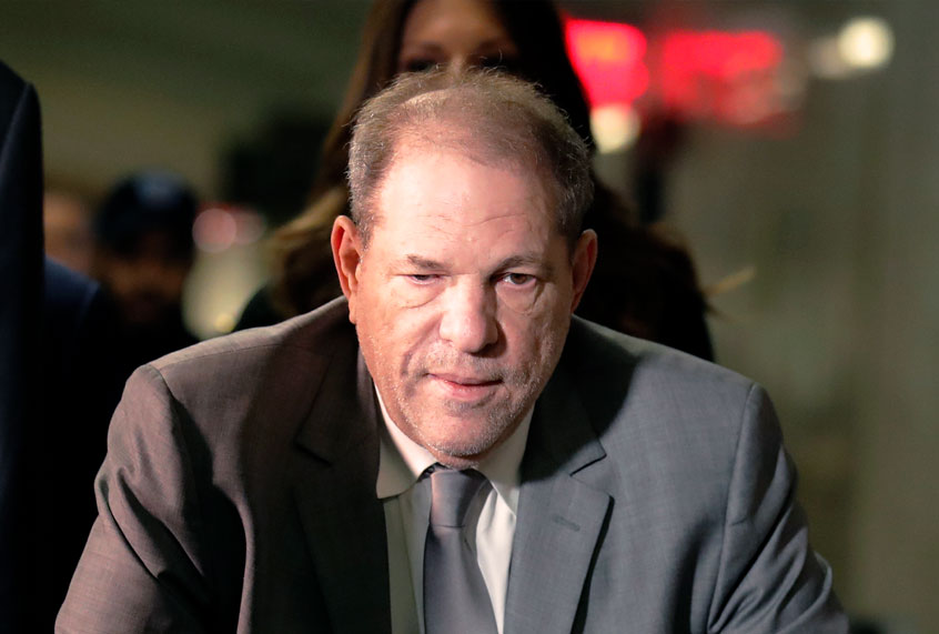Harvey Weinstein arrives to court for the start of jury selection in his sexual assault trial Tuesday, Jan. 7, 2020, in New York. ( (AP Photo/Seth Wenig)