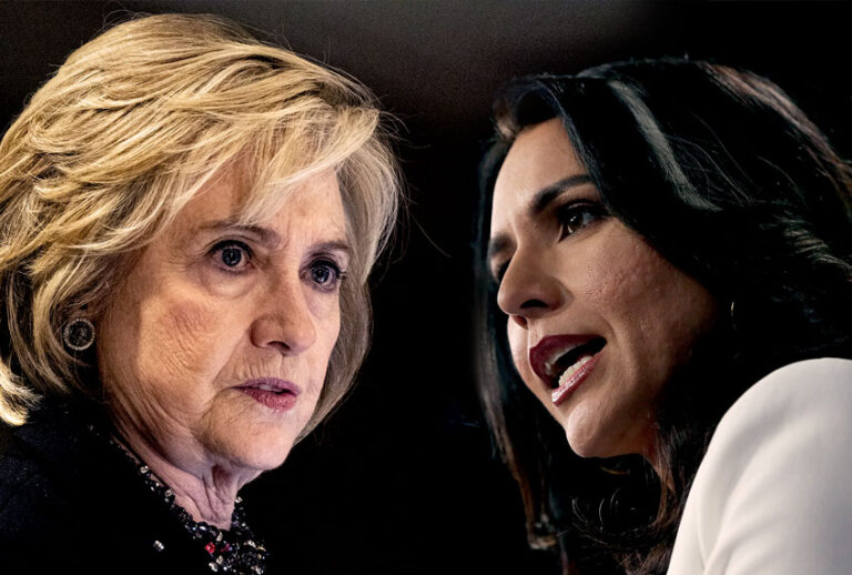 Hillary Clinton and Tulsi Gabbard (Getty Images/Salon)