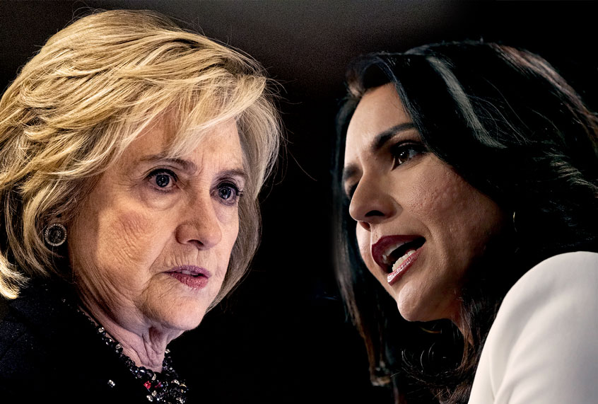 Hillary Clinton and Tulsi Gabbard (Getty Images/Salon)