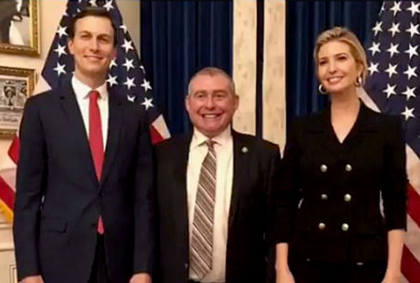 Jared Kushner, Lev Parnas and Ivanka Trump (Twitter/@josephabondy)