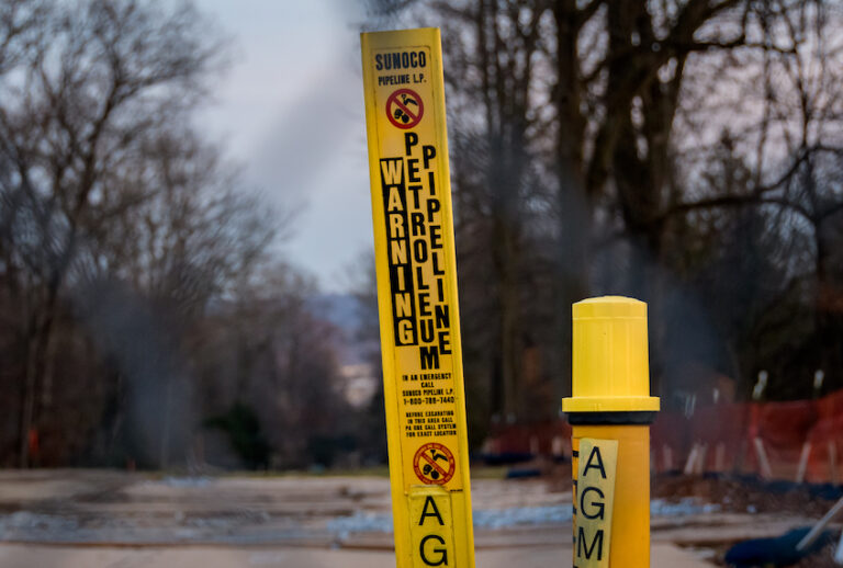 Section of the SUNOCO Mariner II East Pipeline construction in Exton, PA. (Erik McGregor/LightRocket via Getty Images)