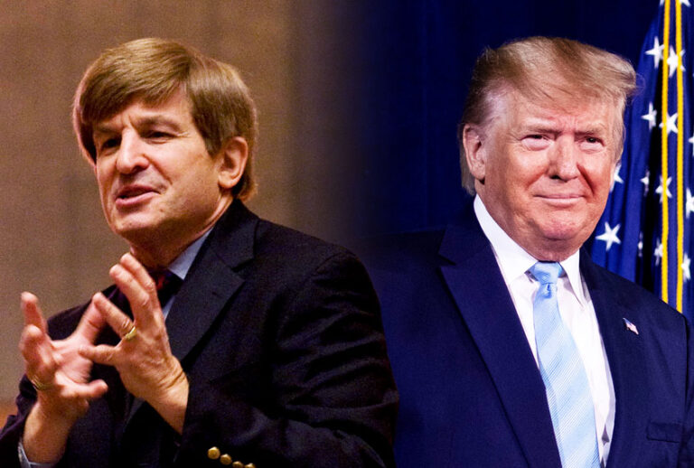 Professor Allan Lichtman, US President Donald Trump (AP Photo/Evan Vucci/Getty Images/NICHOLAS KAMM/AFP)