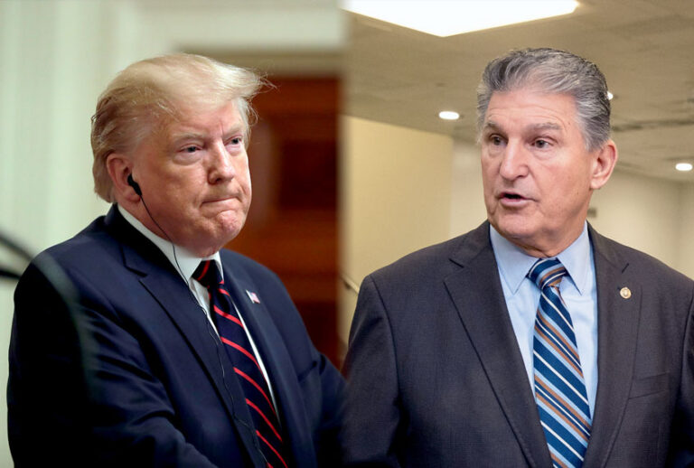 Donald Trump and Joe Manchin (AP Photo/Salon)