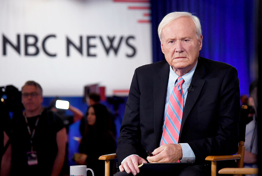 Chris Matthews of MSNBC waits to go on the air inside the spin room at Bally's Las Vegas Hotel & Casino after the Democratic presidential primary debate on February 19, 2020 in Las Vegas, Nevada. Six candidates qualified for the third Democratic presidential primary debate of 2020, which comes just days before the Nevada caucuses on February 22. (Ethan Miller/Getty Images)