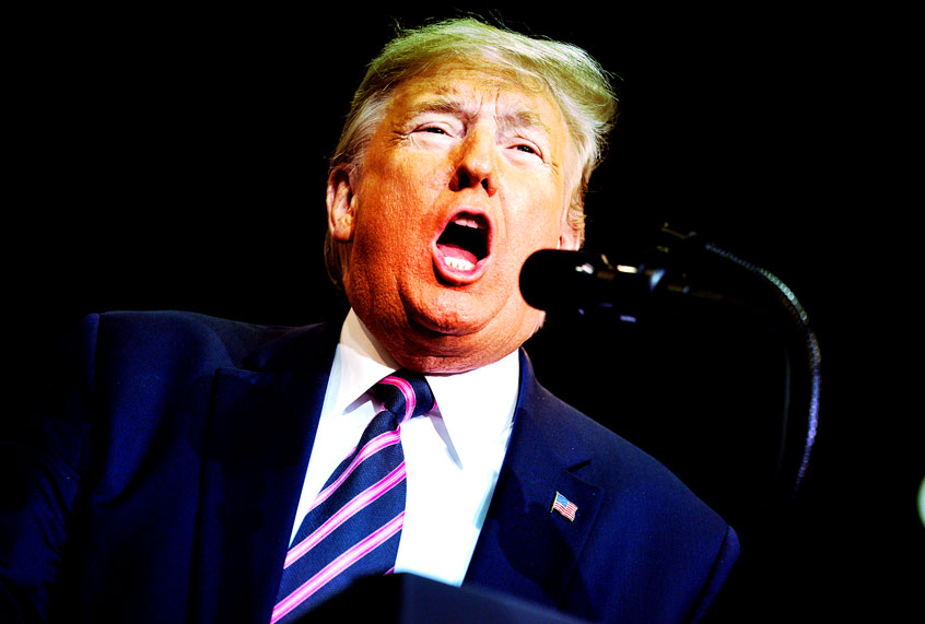President Donald Trump speaks during a campaign rally at the Las Vegas Convention Center, Friday, Feb. 21, 2020, in Las Vegas. (AP Photo/Evan Vucci)