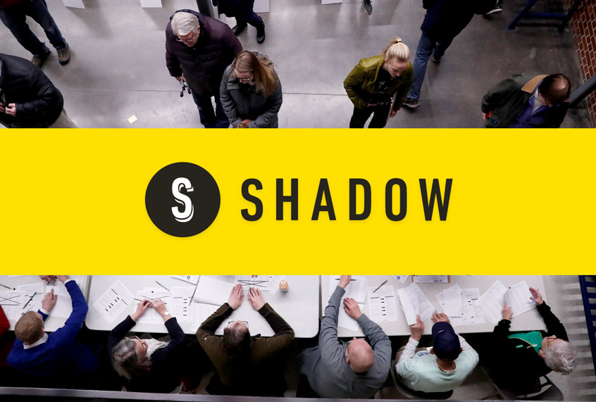 Shadow, Inc. / Caucus goers check in at a caucus at Roosevelt Hight School, Monday, Feb. 3, 2020, in Des Moines, Iowa. (AP Photo/Andrew Harnik/Shadow, Inc.)