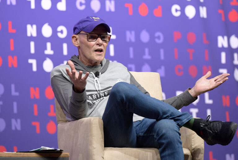 James Carville speaks onstage during the 2019 Politicon at Music City Center on October 26, 2019 in Nashville, Tennessee. (Jason Kempin/Getty Images for Politicon )