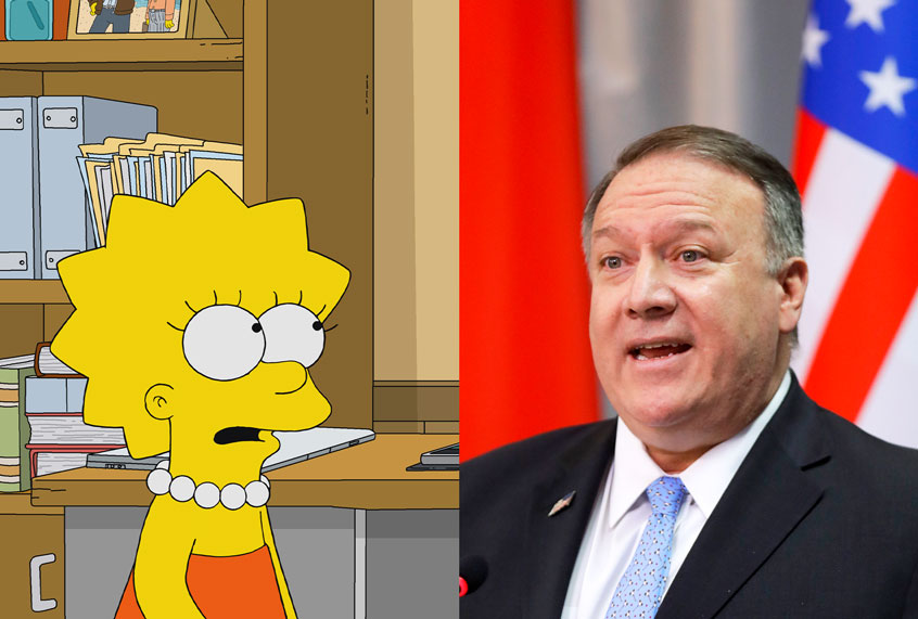 Lisa Simpson and Mike Pompeo (Twentieth Century Fox/AP Photo/Salon)