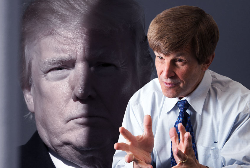 Allan Lichtman and Donald Trump (Getty Images/PAUL J. RICHARDS/AFP/Mark Wilson/Salon)