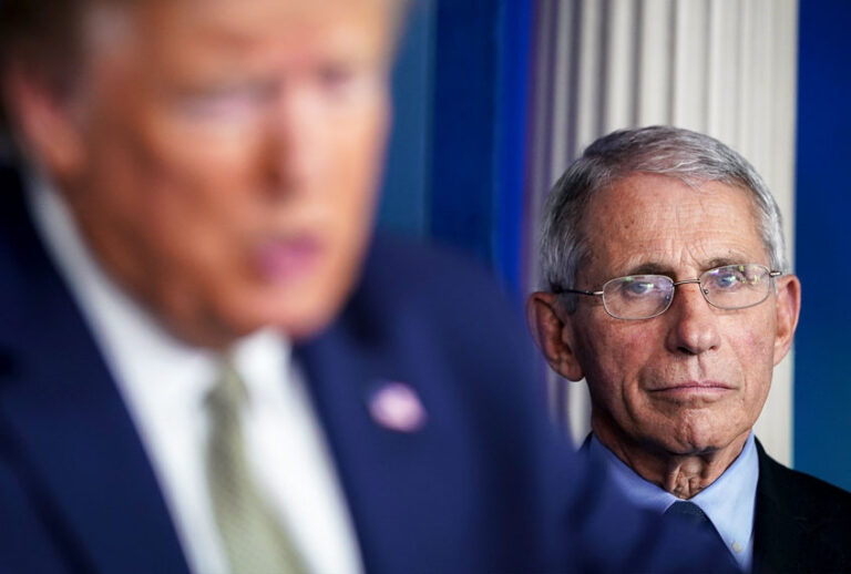 National Institute Of Allergy And Infectious Diseases Director Dr. Anthony Fauci looks on during a press conference about the coronavirus outbreak in the press briefing room at the White House on March 17, 2020 in Washington, DC. (Drew Angerer/Getty Images)