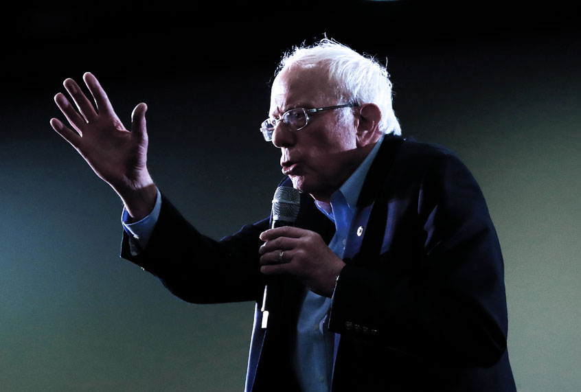 Democratic presidential candidate Sen. Bernie Sanders, I-Vt., speaks during a campaign rally in Detroit, Friday, March 6, 2020. (AP Photo/Paul Sancya)