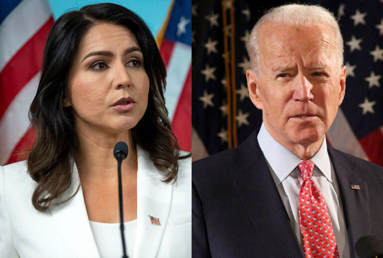 Tulsi Gabbard and Joe Biden (AP Photo/Salon)