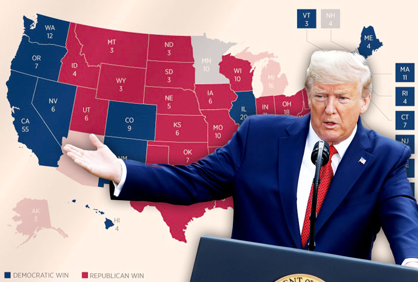 Donald Trump | An Infographic of the Electoral vote breakdown from the 2016 Presidential Election (Getty Images/AP Photo/Salon)