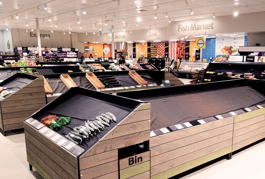 Empty fruit and vegetable shelves in an Australian supermarket after panic buying due to the COVID-19 Coronavirus. (Chris Putnam/Barcroft Media via Getty Images)