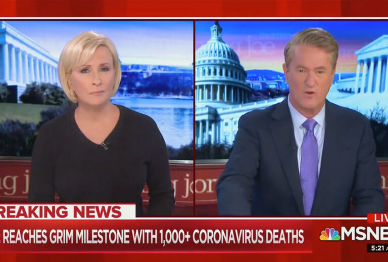Mika Brzezinski and Joe Scarborough on "Morning Joe" (MSNBC)
