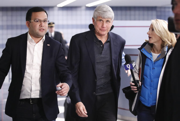 Former Illinois governor Rod Blagojevich arrives at O'Hare International Airport after being released from prison on February 19, 2020 in Chicago, Illinois. (Kamil Krzaczynski/AFP via Getty)