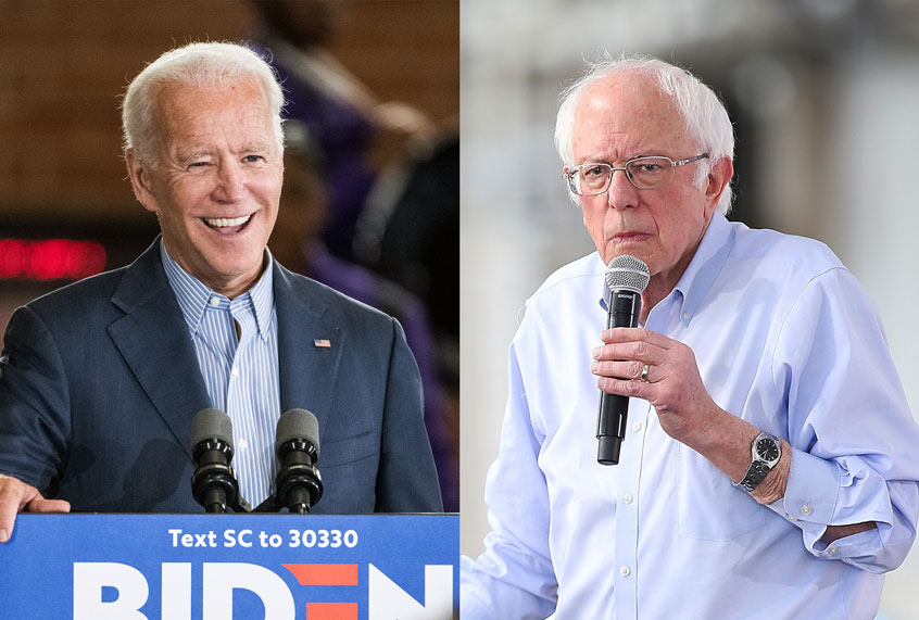 Joe Biden and Bernie Sanders (AP Photo/Getty Images/Salon)