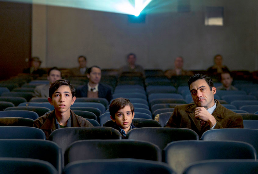Caleb Malis, Azhy Robertson, and Morgan Spector in "The Plot Against America" (Michele K. Short/HBO)