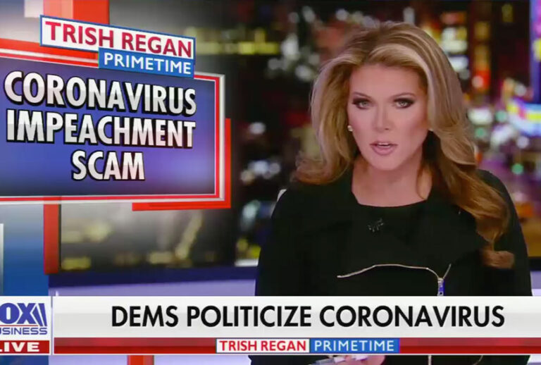 From the March 9, 2020, edition of Fox Business' Trish Regan Primetime (Fox News)