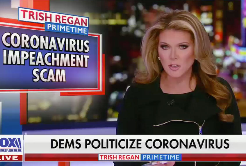 From the March 9, 2020, edition of Fox Business' Trish Regan Primetime (Fox News)
