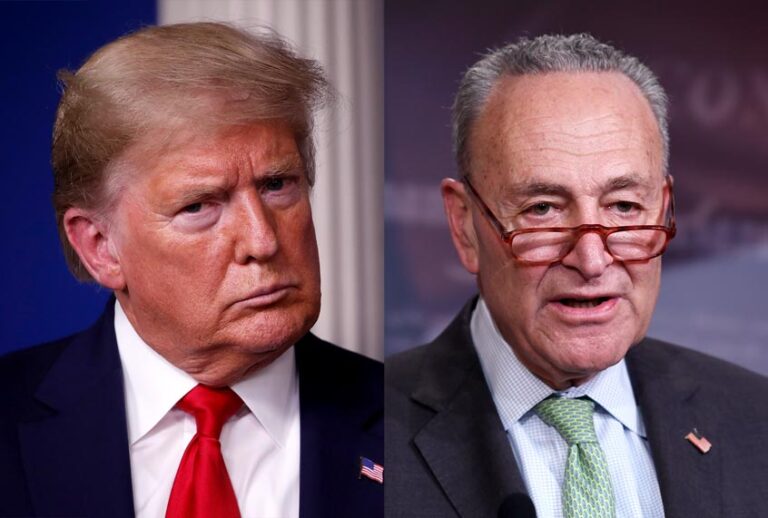 Donald Trump and Chuck Schumer (AP Photo/Salon)