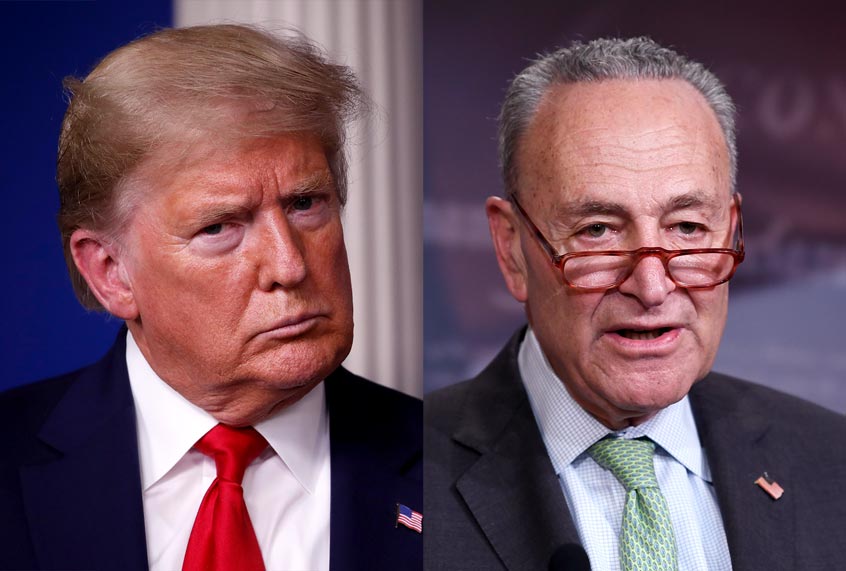 Donald Trump and Chuck Schumer (AP Photo/Salon)