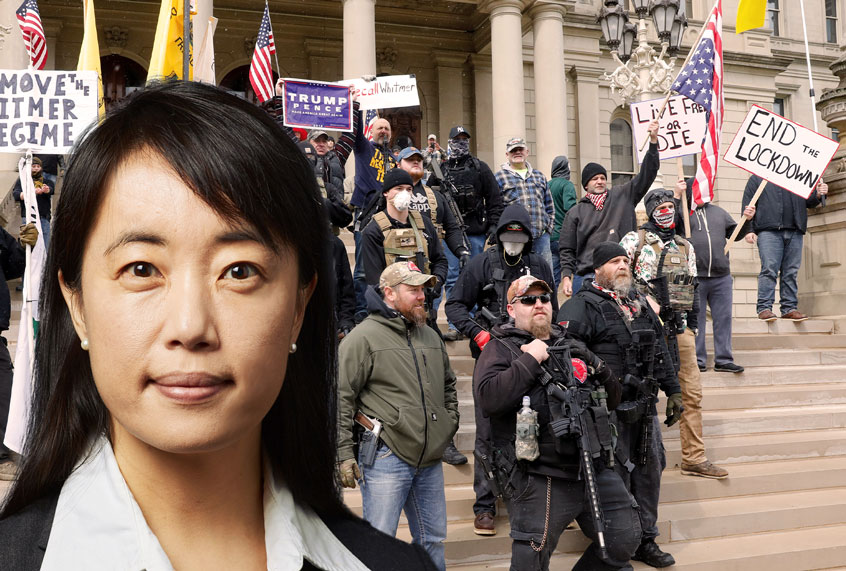 Dr. Bandy X. Lee | Michigan lockdown protestors (Getty Images/Yale/Salon)