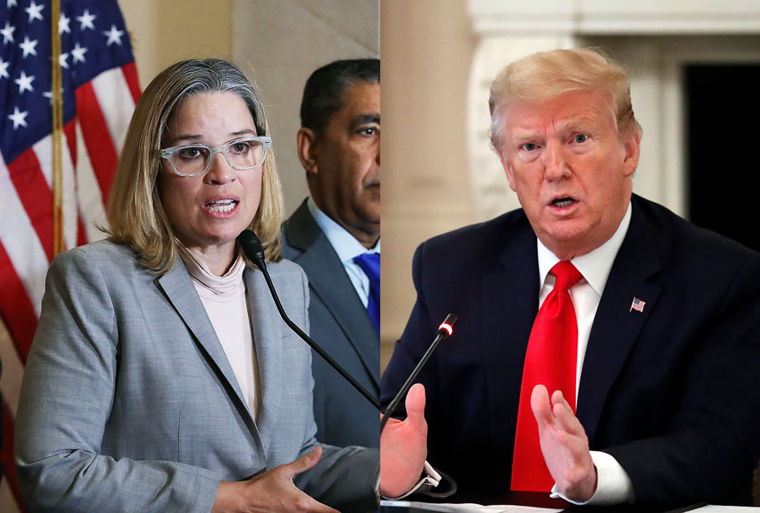 Carmen Yulin Cruz, Mayor of San Juan Puerto Rico and US President Donald Trump (Mark Wilson/Getty Images/AP Photo/Alex Brandon/Salon)