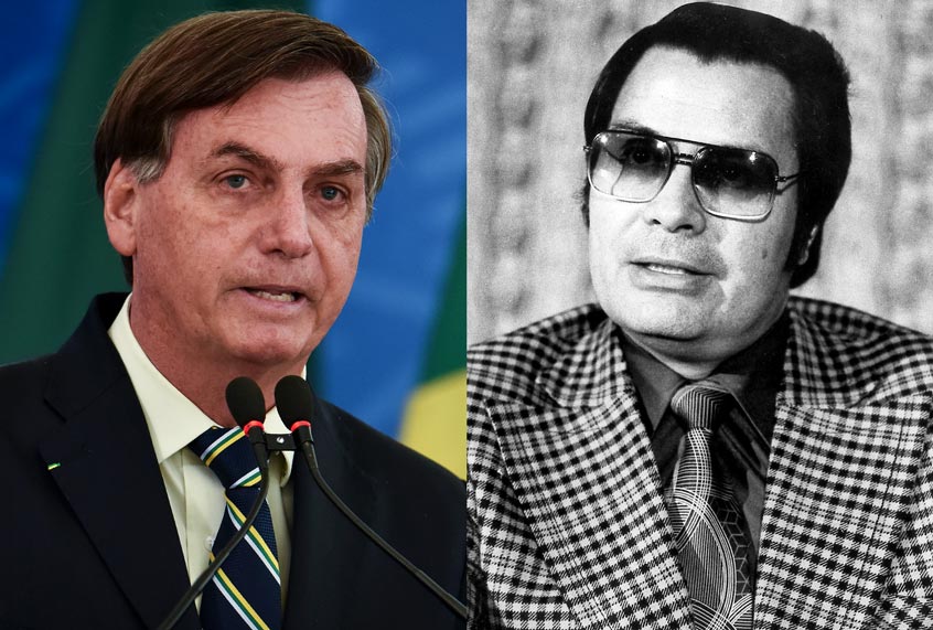 Jim Jones and Jair Bolsonaro (AP Photo/Salon)