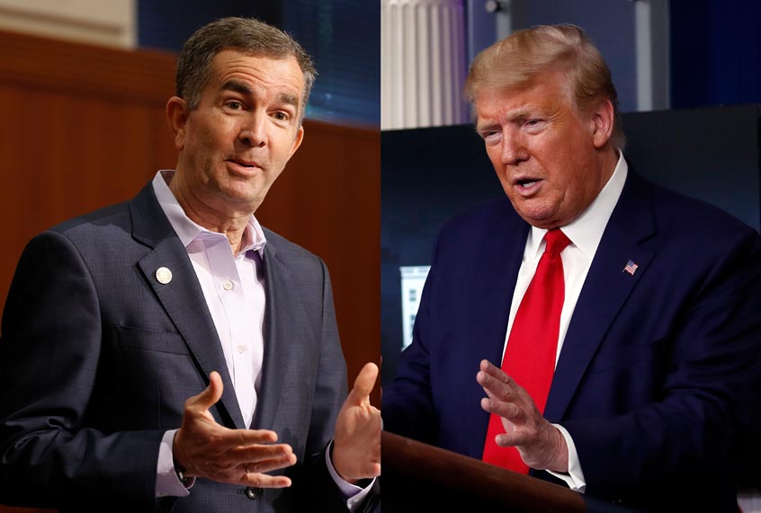 Virginia Gov. Ralph Northam and U.S. President Donald Trump (AP Photo/Salon)