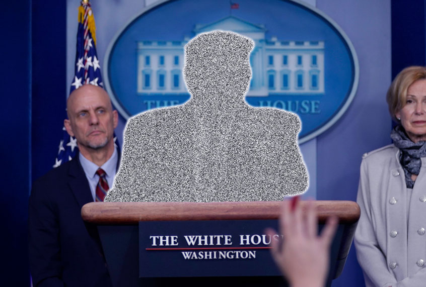 Coronavirus press briefing, sans Donald Trump (AP Photo/Salon)