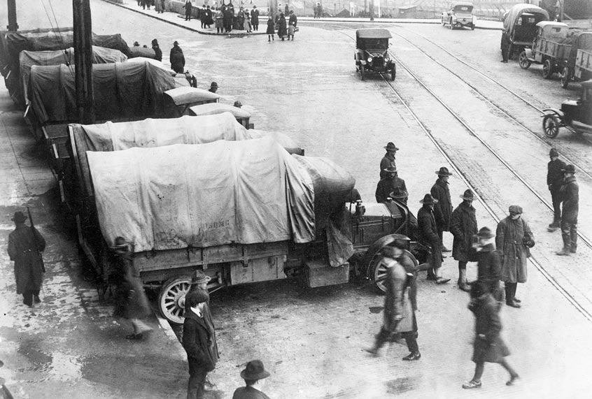 2/13/1919 - Seattle, Washington- A general view of the Seattle strike ( Bettmann/Contributor/Getty Images)
