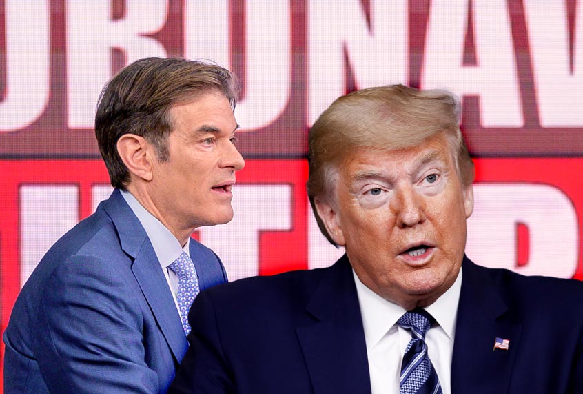 Dr. Oz and Donald Trump (Getty Images/AP Photo/Salon)