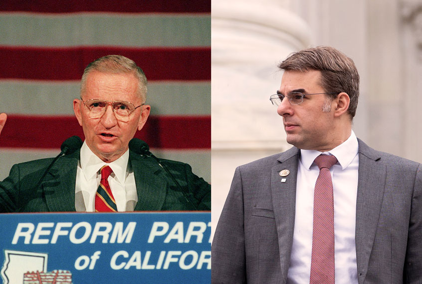 Former presidential candidate Ross Perot addresses the first California statewide convention of the Reform Party | Rep. Justin Amash, I-Mich. (AP Photo/Salon)