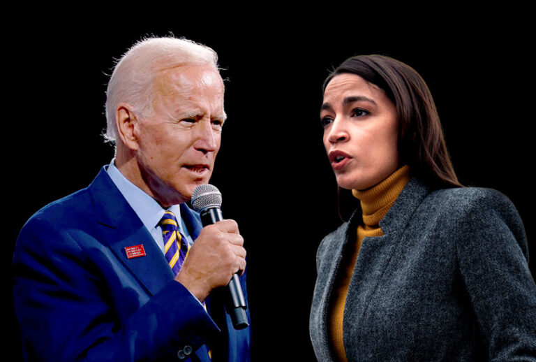 Joe Biden and Alexandria Ocasio-Cortez (Salon/Getty Images/AP Photo)