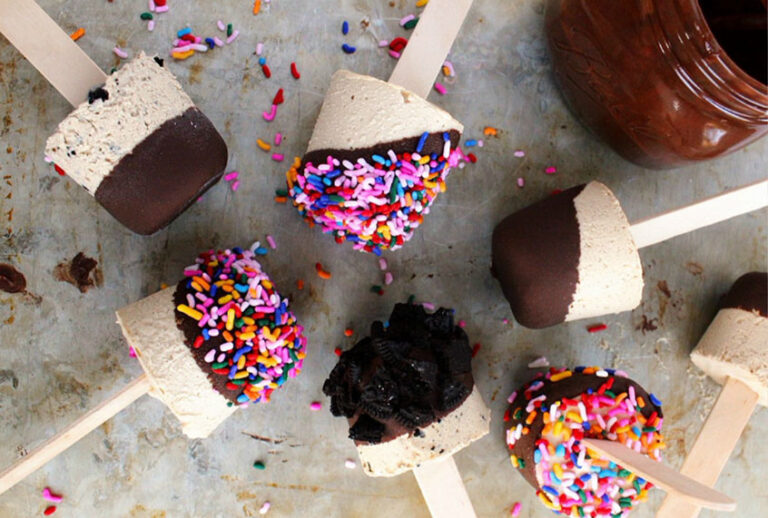 Boozy Irish Cream Cheesecake Pops (Buttercream Blondie)