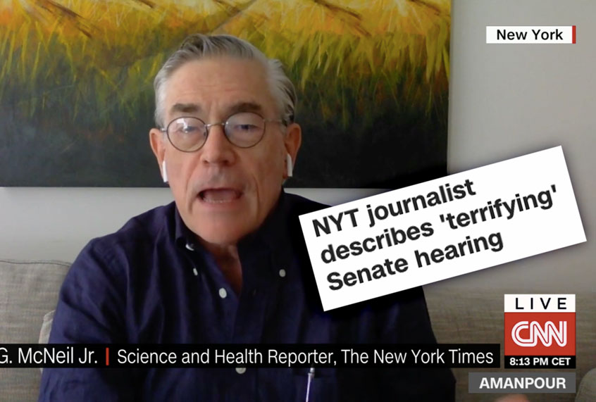 Donald G. McNeil Jr. about Dr. Anthony Fauci's Senate appearance on "Amanpour" (CNN)