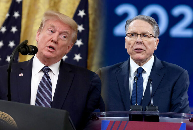 Donald Trump and Wayne LaPierre (Getty Images/AP Photo)