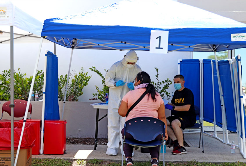 Farmers being tested for COVID-19 (Coalition of Immokalee Workers)