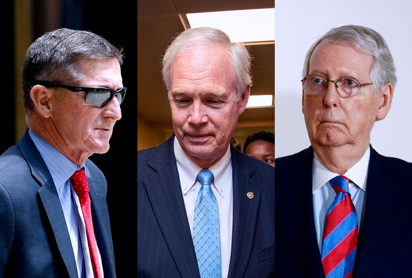 Michael Flynn, Ron Johnson, and Mitch McConnell (AP Photo/Patrick Semansky/Manuel Balce Ceneta/Salon)