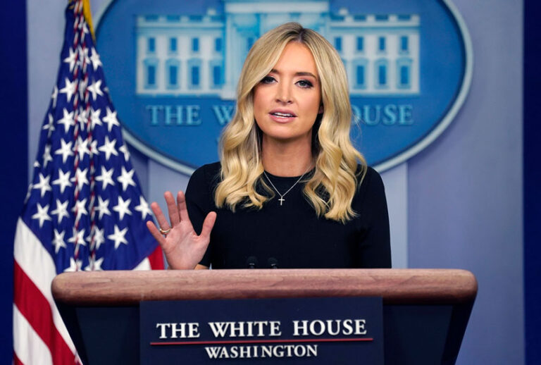 White House press secretary Kayleigh McEnany speaks during a press briefing at the White House, Tuesday, May 26, 2020, in Washington. (AP Photo/Evan Vucci)