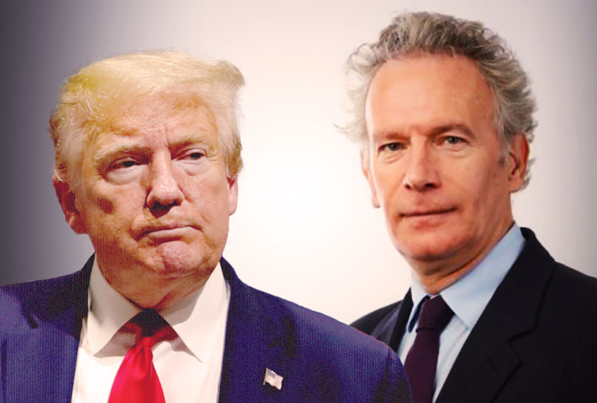 Fintan O'Toole and Donald Trump (Salon/Alex Brandon/AP Photo/Alan Betson/The Irish Times)