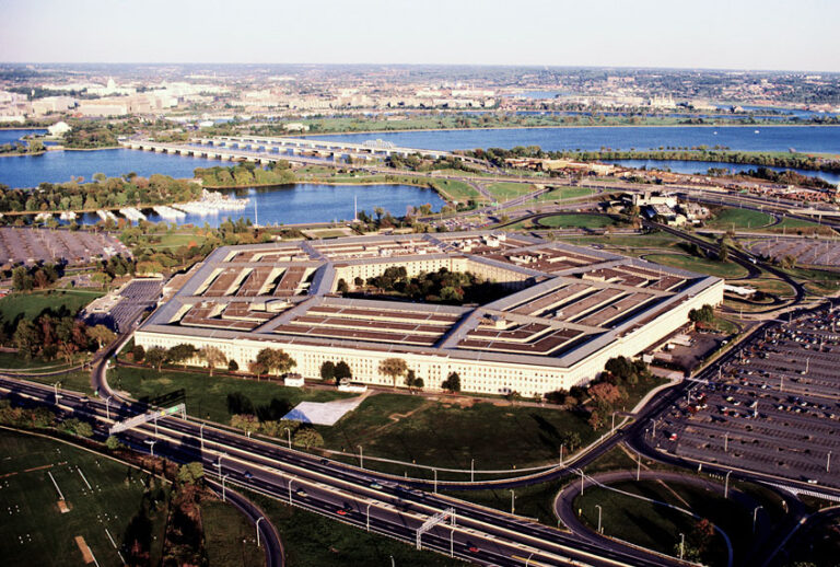 Aerial view of a military building, The Pentagon, Washington DC, USA (Getty Images)
