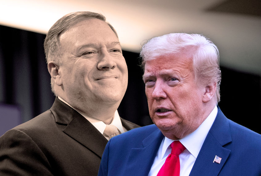 Mike Pompeo and Donald Trump (Photo Illustration by Salon/AP Photo/Andrew Harnik/Alex Brandon)
