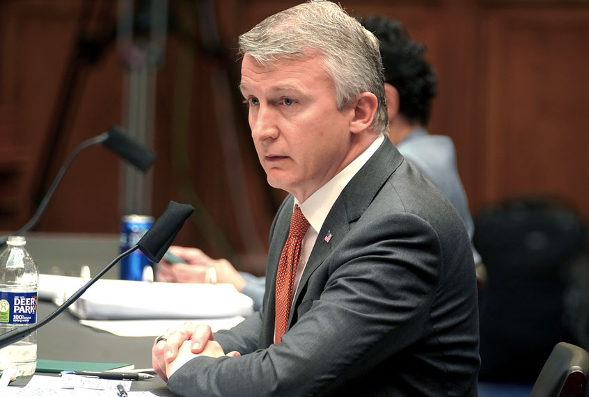 Dr. Richard Bright, former director of the Biomedical Advanced Research and Development Authority, testifies during a House Energy and Commerce Subcommittee on Health hearing to discuss protecting scientific integrity in response to the coronavirus outbreak on Thursday, May 14, 2020 (Greg Nash-Pool/Getty Images)